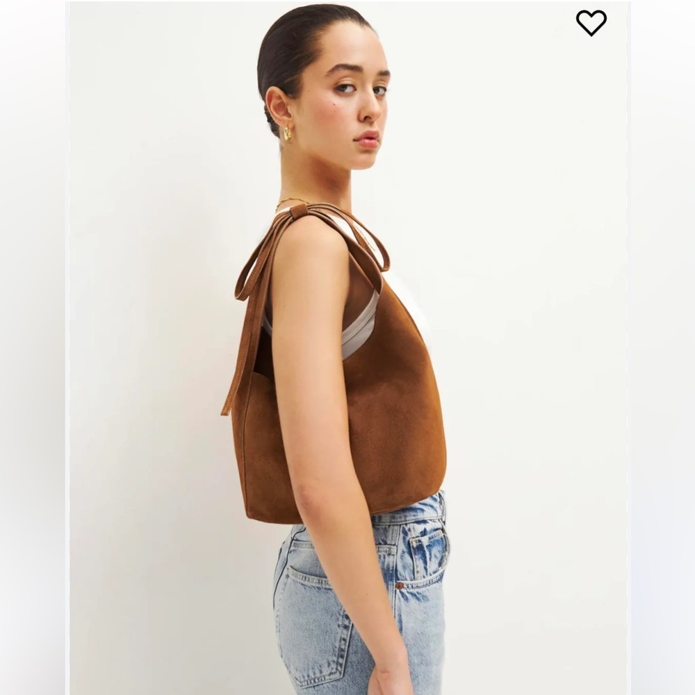 Reformation Small Vittoria Tote in Cuoro Suede